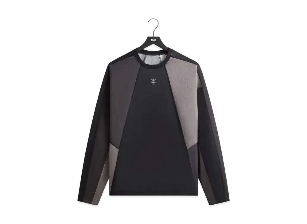 Kith Long Sleeve Panelled Otto Tee "Black"