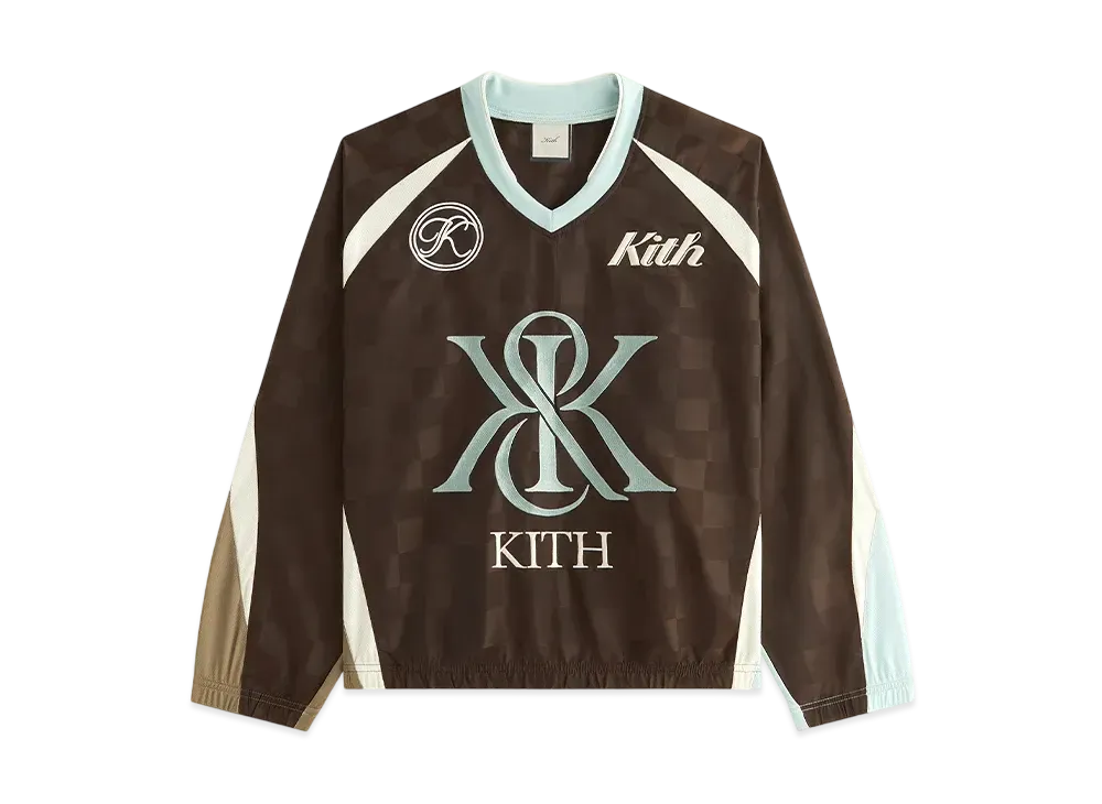 Kith Women's Checkered Satin Dayton Combo Pullover "Derby"