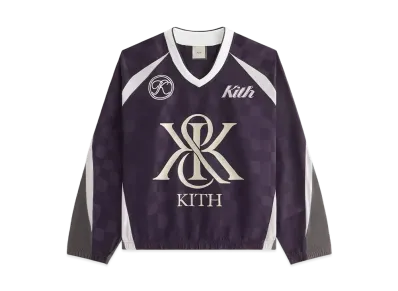 Kith Women's Checkered Satin Dayton Combo Pullover "Nightshade"