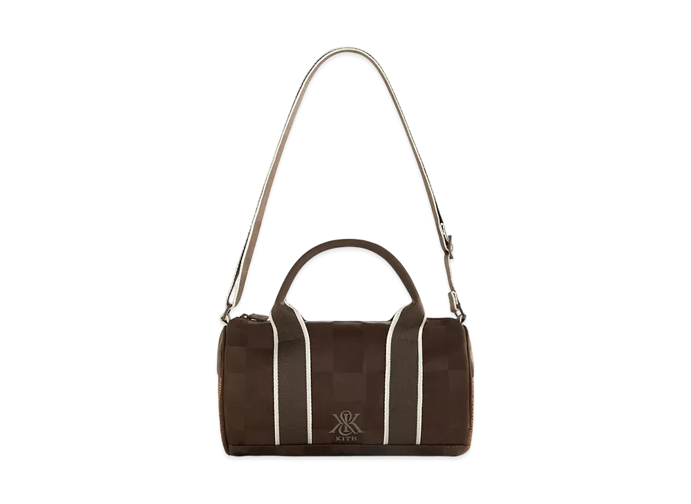 Kith Women's Checkered Satin Mini Duffle Bag "Derby"