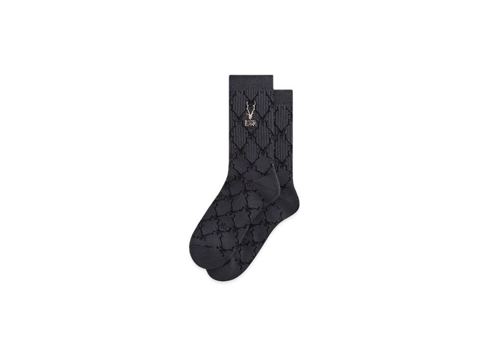 Kith x South2 West8 for Columbia Monogram Jacquard Crew Socks "Black"