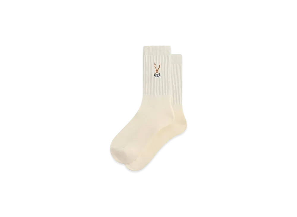 Kith x South2 West8 for Columbia Embroidered Logo Crew Socks "Silk"