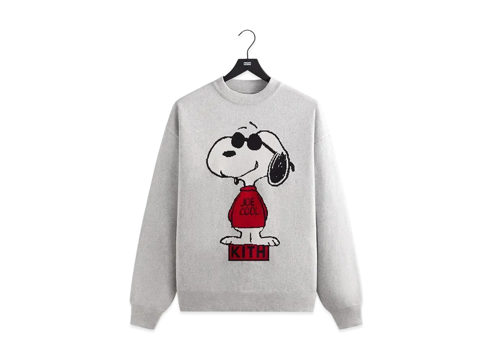 Kith x Peanuts Joe Cool Crewneck Sweater "LightHeatherGrey"