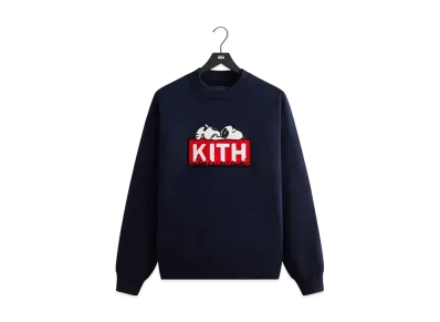 Kith x Peanuts Doghouse Classic Logo Crewneck Sweater "Nocturnal"