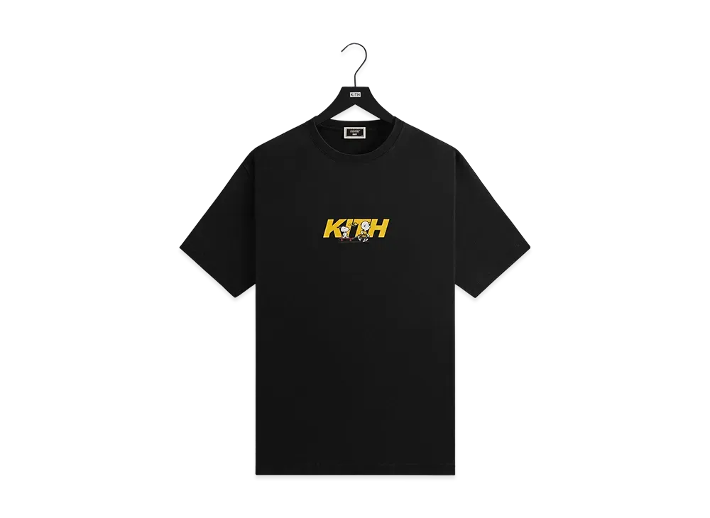 Kith x Peanuts Skateboard Fast Logo Tee "Black"