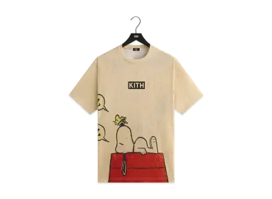Kith x Peanuts Sleeping Doghouse Comic Vintage Tee "Sandrift"