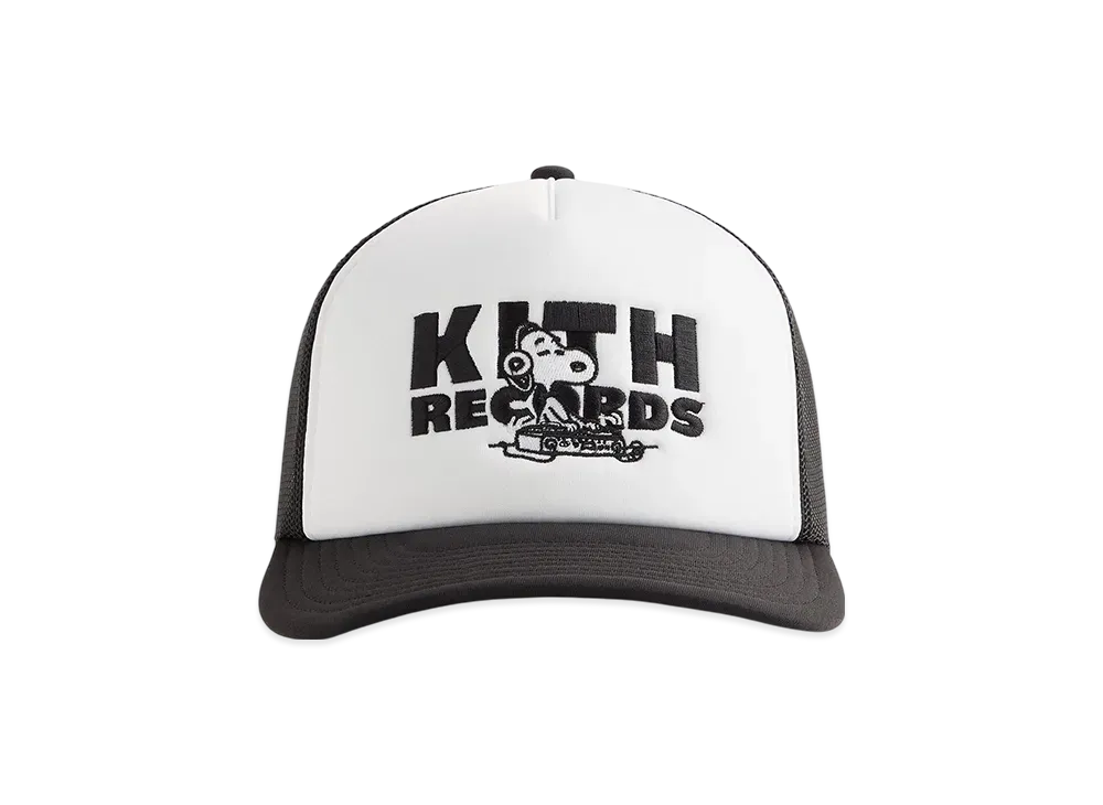Kith x Peanuts Kith Records Nolan Poly Foam Trucker "Black"