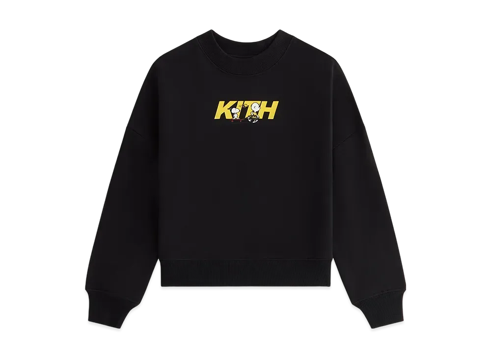 Kith Kids for Peanuts Skateboard Fast Logo Crewneck "Black"