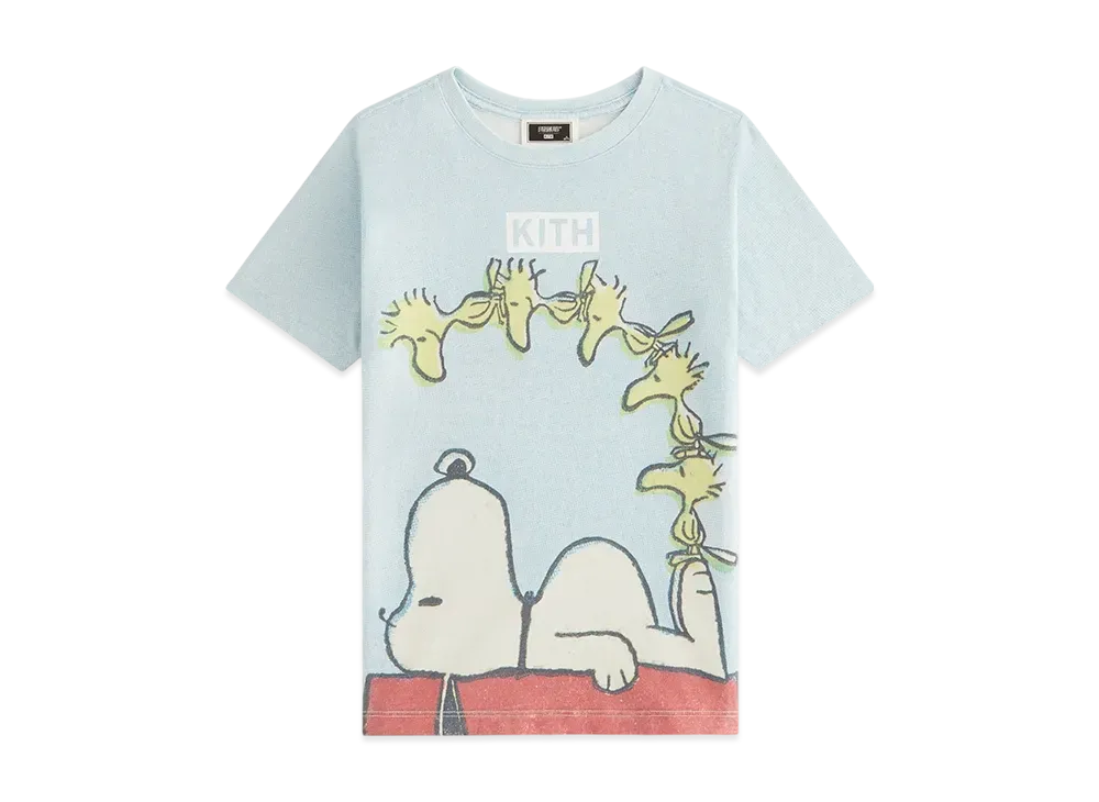 Kith Kids for Peanuts Woodstock Doghouse Vintage Tee "Glisten"