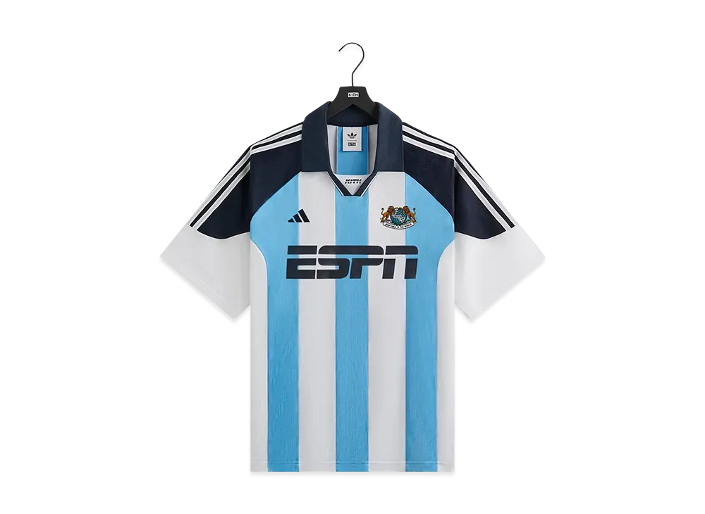 Kith x adidas Football ESPN Jersey "White/Blue"