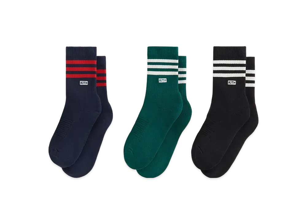 Kith x adidas Football Sock Pack "Blue/Black/Green"