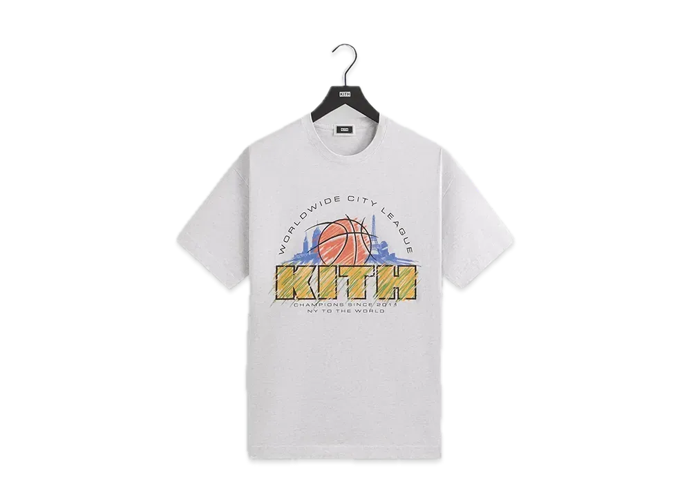 Kith City League Vintage Tee "Light Heather Grey"