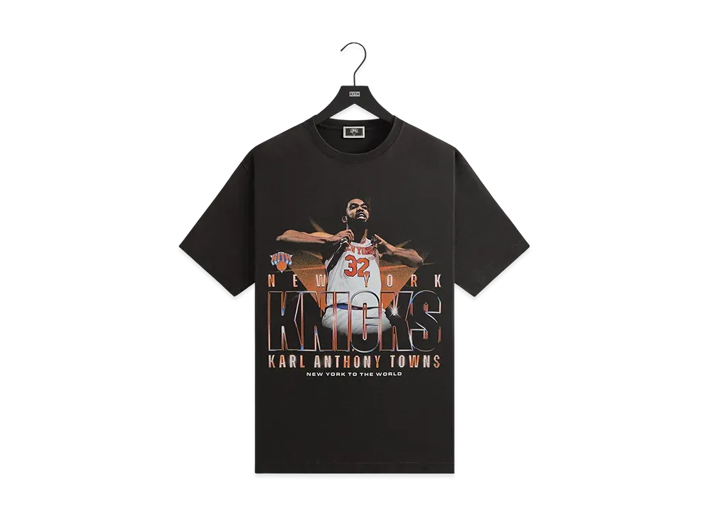 Kith x the New York Knicks Karl-Anthony Towns Vintage Tee "Black"