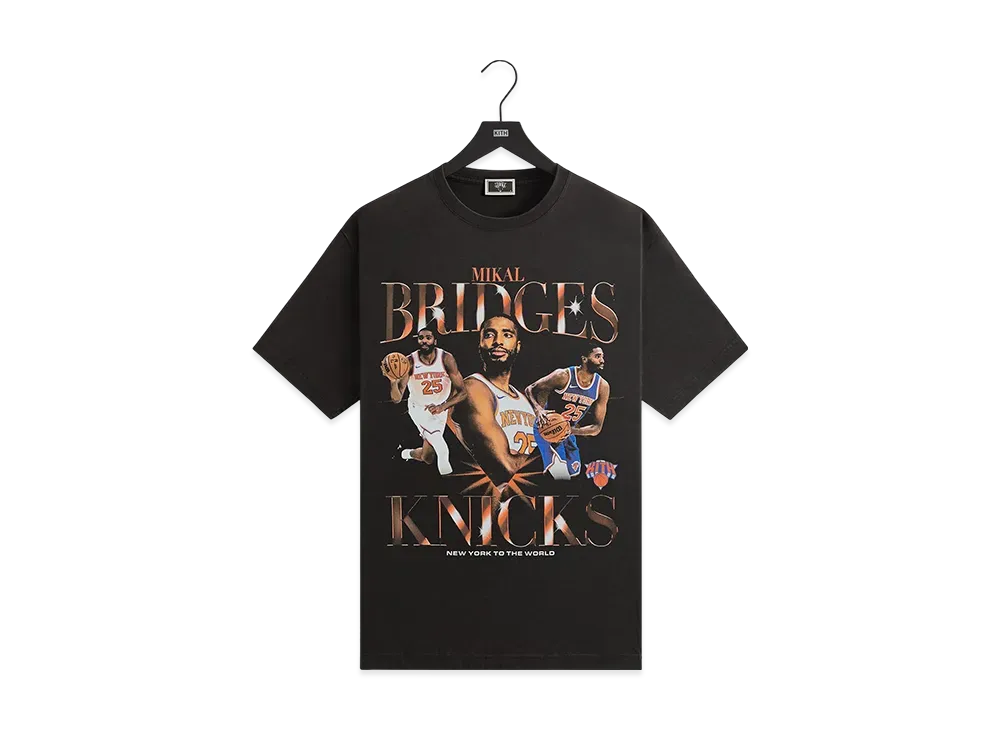 Kith x the New York Knicks Mikal Bridges Vintage Tee "Black"