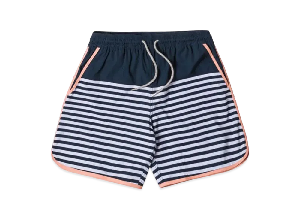 Kith Swim Shorts Rockaway Shorts "Navy/Pink"