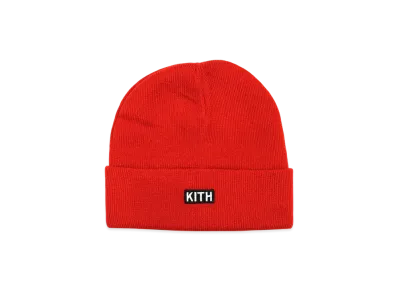 Kith Classic Logo Beanie Knit Cap "Red"