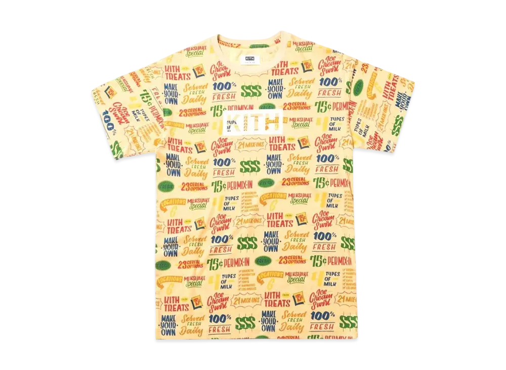 Kith S/S T-Shirt Tarts Circle "Light Yellow"