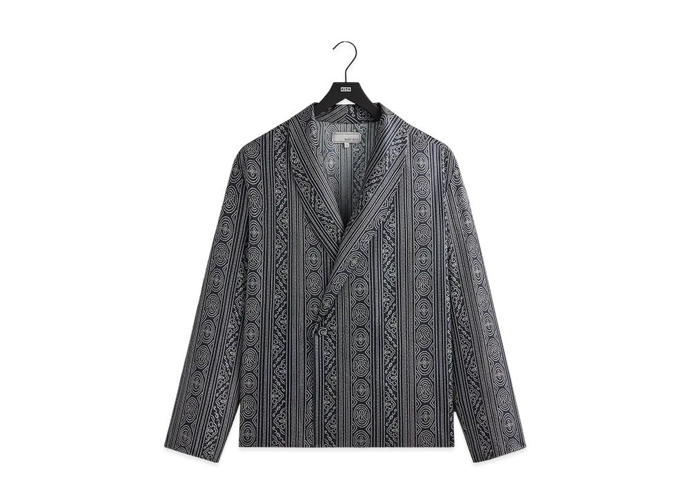 Kith &Kin Batik Stripe Long Sleeve Thompson Crossover Shirt "Nocturnal"