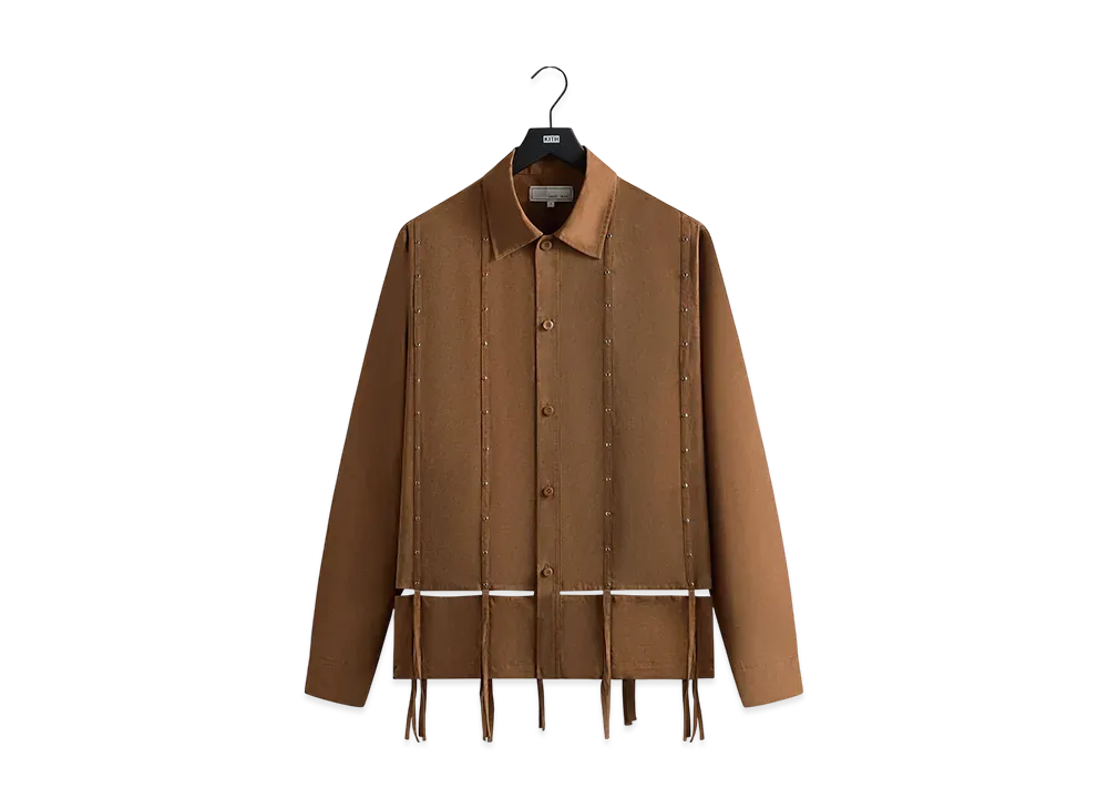 Kith &Kin Ribbon Long Sleeve Boxy Collared Overshirt "Modsy"