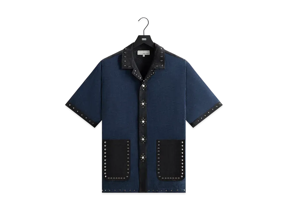 Kith &Kin Sawyer Short Sleeve Camp Collar Shirt "Nocturnal"