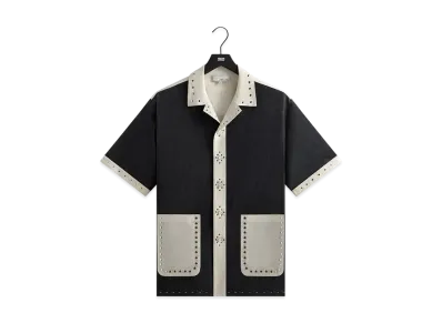 Kith &Kin Sawyer Short Sleeve Camp Collar Shirt "Black"