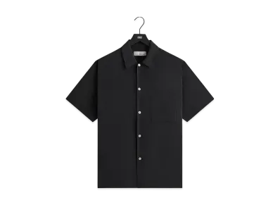 Kith &Kin Silk Habotai Beckham Buttondown "Black"