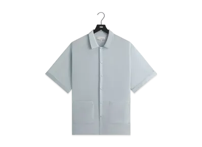 Kith &Kin Silk Habotai Short Sleeve Reade Shirt "Light Indigo"