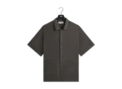 Kith &Kin Silk Habotai Short Sleeve Reade Shirt "Somber"