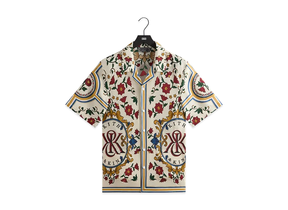 Kith Silk Thompson Camp Collar Shirt "Sandrift"