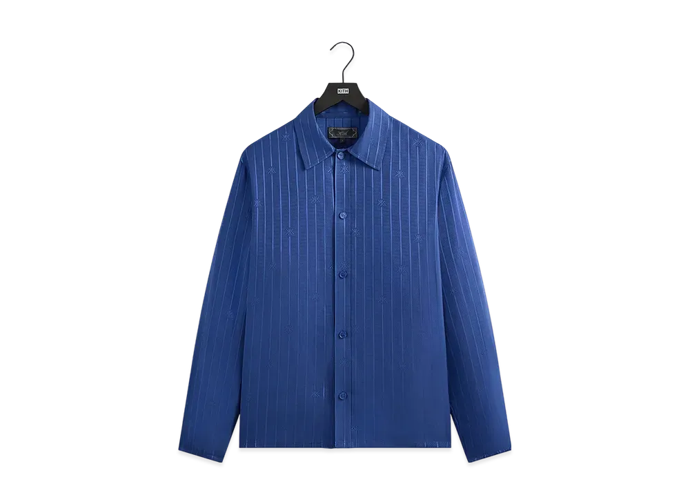 Kith Crest Logo Boxy Collared Overshirt "Bow"