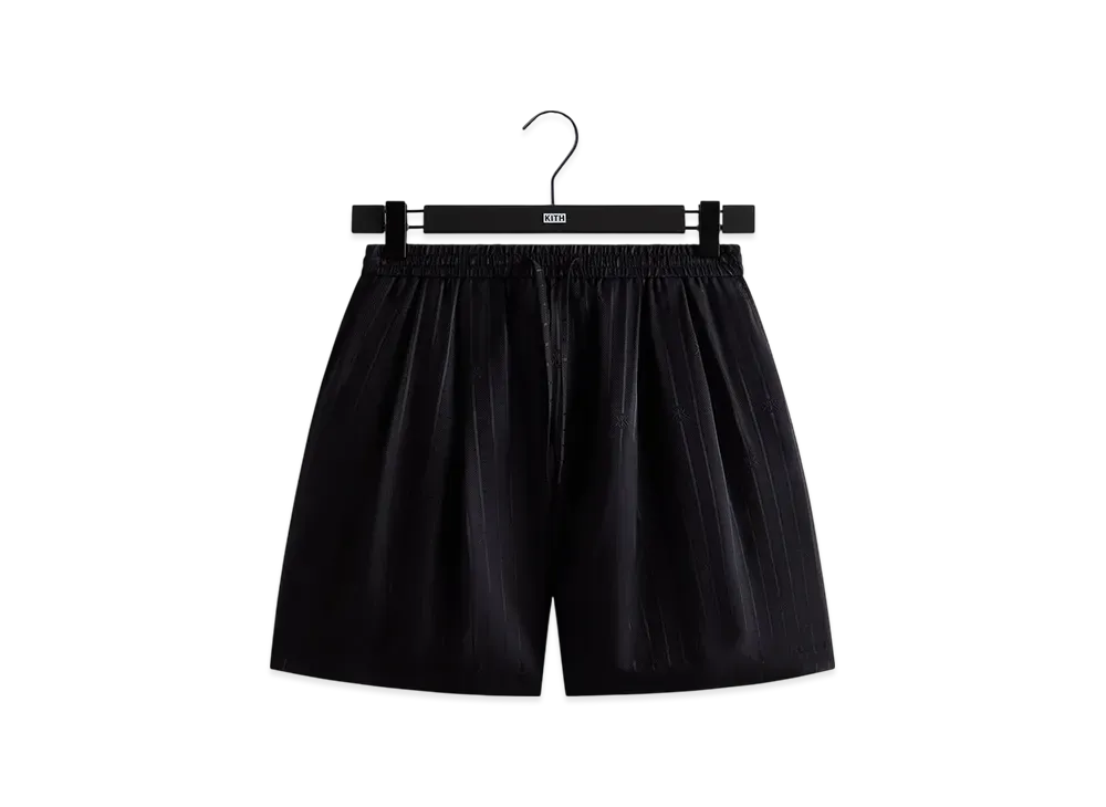 Kith Crest Logo Kylan Pull On Short "Black"