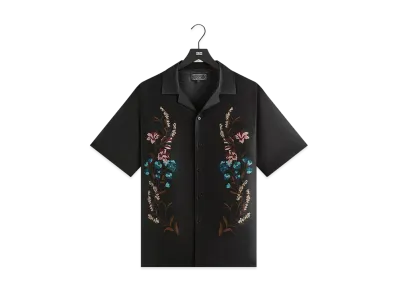 Kith Linen Thompson Camp Collar Shirt "Black"