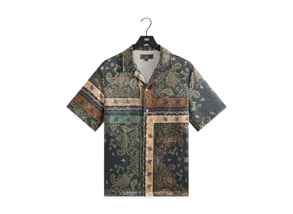 Kith Panelled Bandana Thompson Camp Collar Shirt "Stadium"