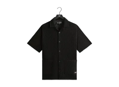 Kith Cotton Mesh Thompson Camp Collar Shirt "Black"