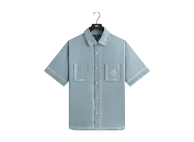 Kith Chambray Paxton Short Sleeve Buttondown "Light Indigo"
