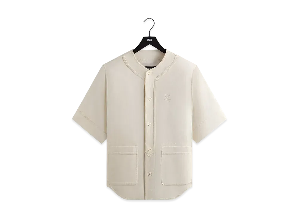 Kith Washed Denim Willis Baseball Shirt "Sandrift"