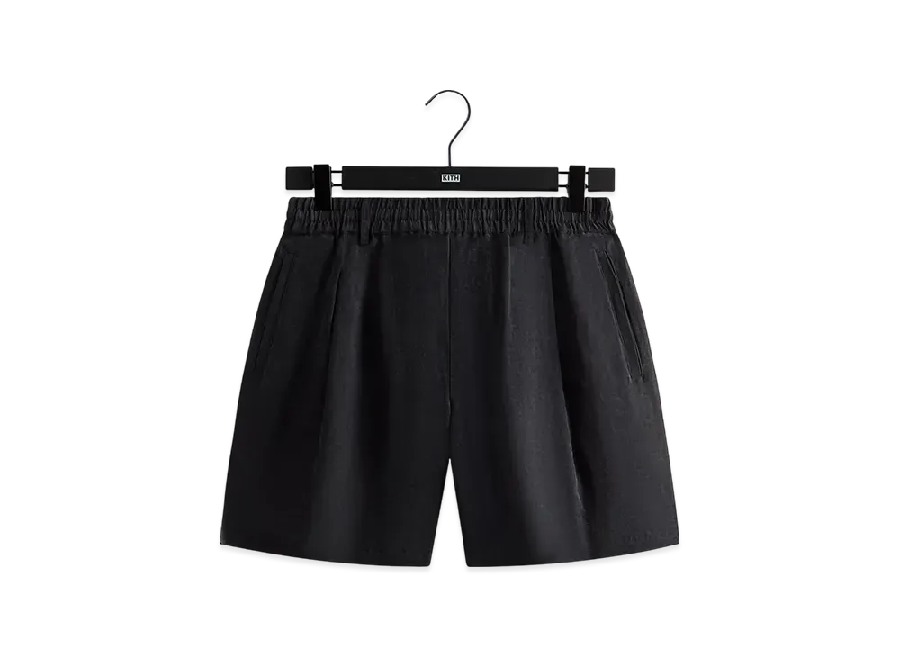 Kith Cupro Linen Jude Short "Black"
