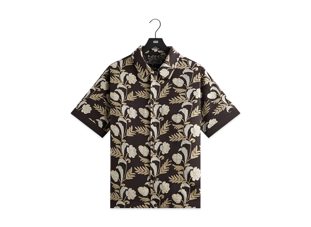 Kith Embroidered Floral Woodpoint Shirt "Kindling"
