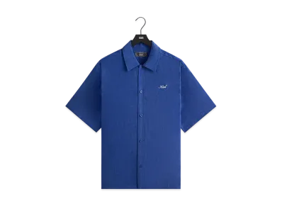 Kith Cupro Linen Short Sleeve Boxy Collared Overshirt "Current"