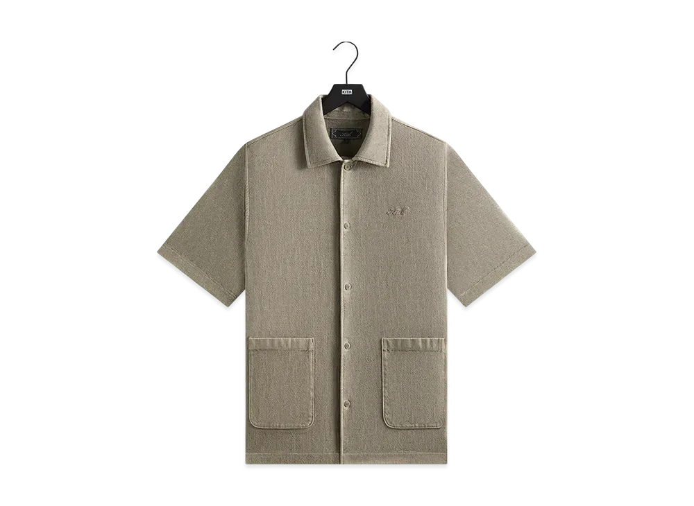 Kith Soft Woven Short Sleeve Boxy Collared Overshirt "Astro"