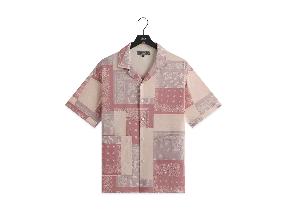 Kith Silk Lyocell Bandana Reade Shirt "Pink Opal"