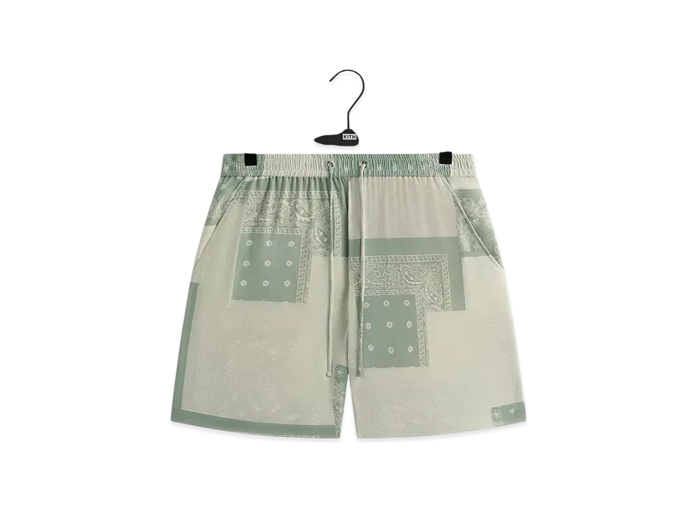 Kith Silk Lyocell Bandana Cedar Short "Realm"