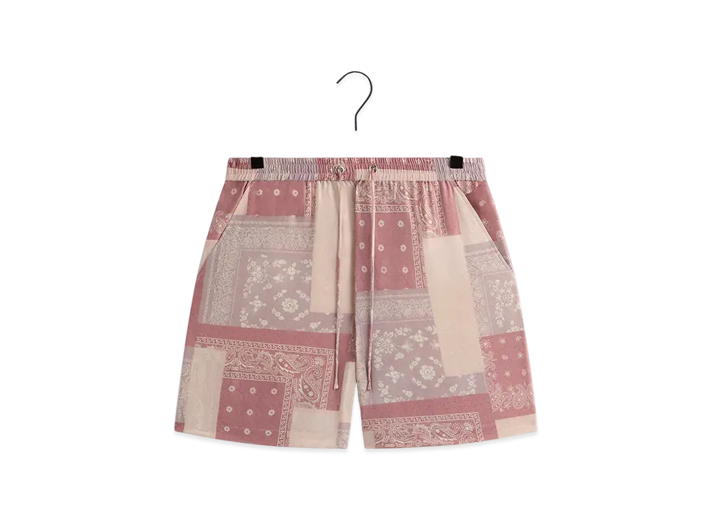 Kith Silk Lyocell Bandana Cedar Short "Pink Opal"