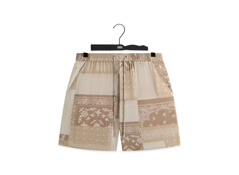 Kith Silk Lyocell Bandana Cedar Short "Canvas"