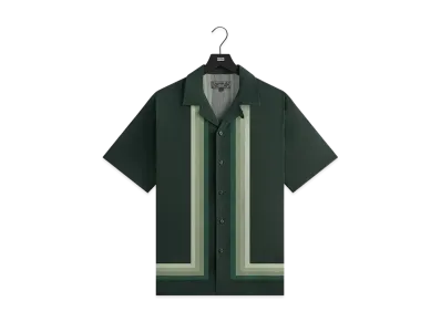 Kith Border Stripe Thompson Camp Collar Shirt "Stadium"