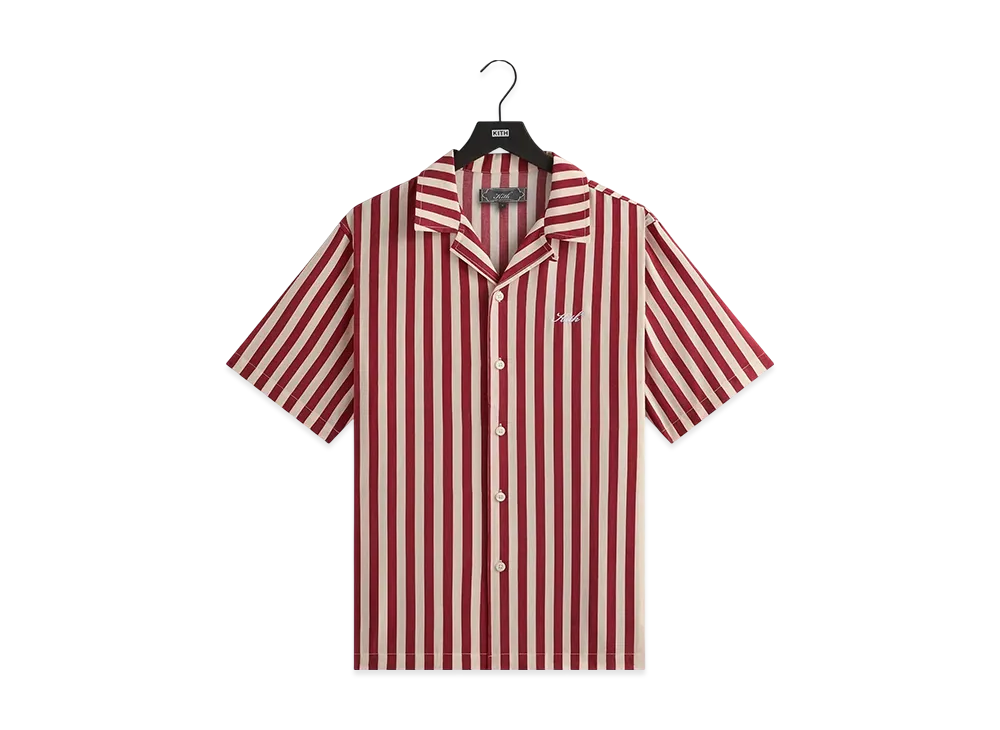 Kith Striped Thompson Camp Collar Shirt "Allure"