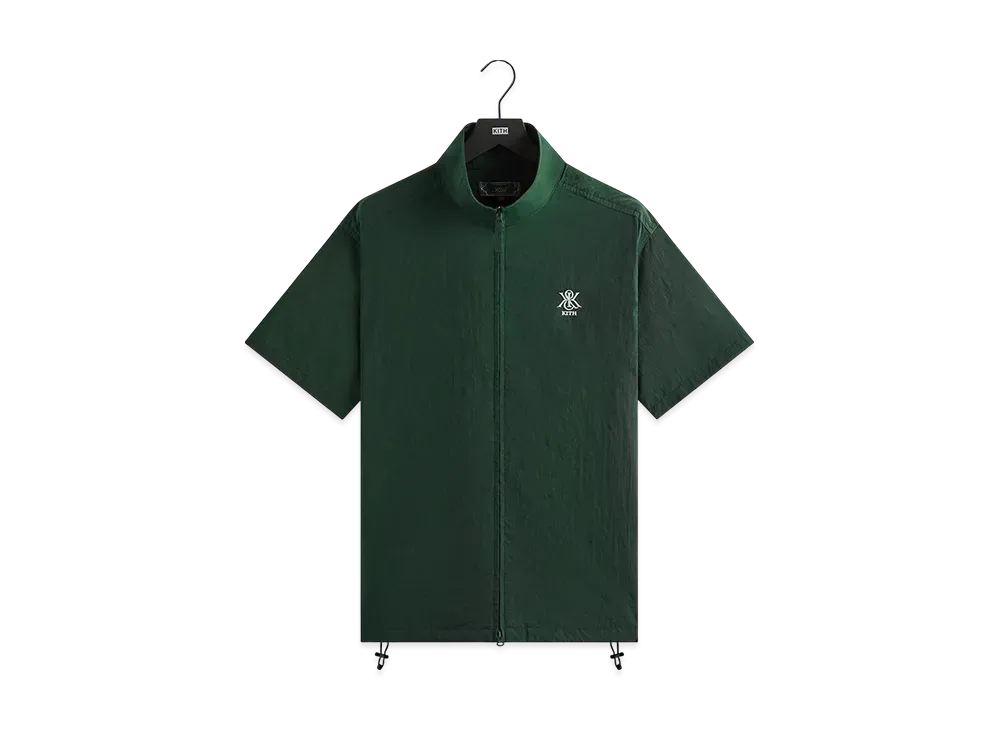 Kith Nylon Short Sleeve Colton Zip Up Shirt "Stadium"