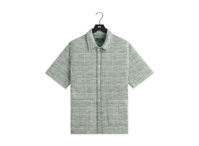 Kith Tweed Short Sleeve Boxy Collared Overshirt "Mykonos"