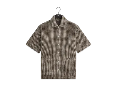 Kith Geometric Diamond Short Sleeve Boxy Collared Overshirt "Black"