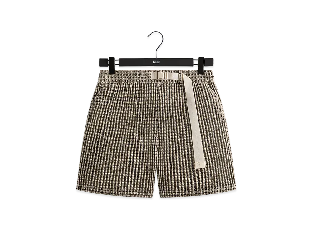 Kith Geometric Diamond Mason Short "Black"